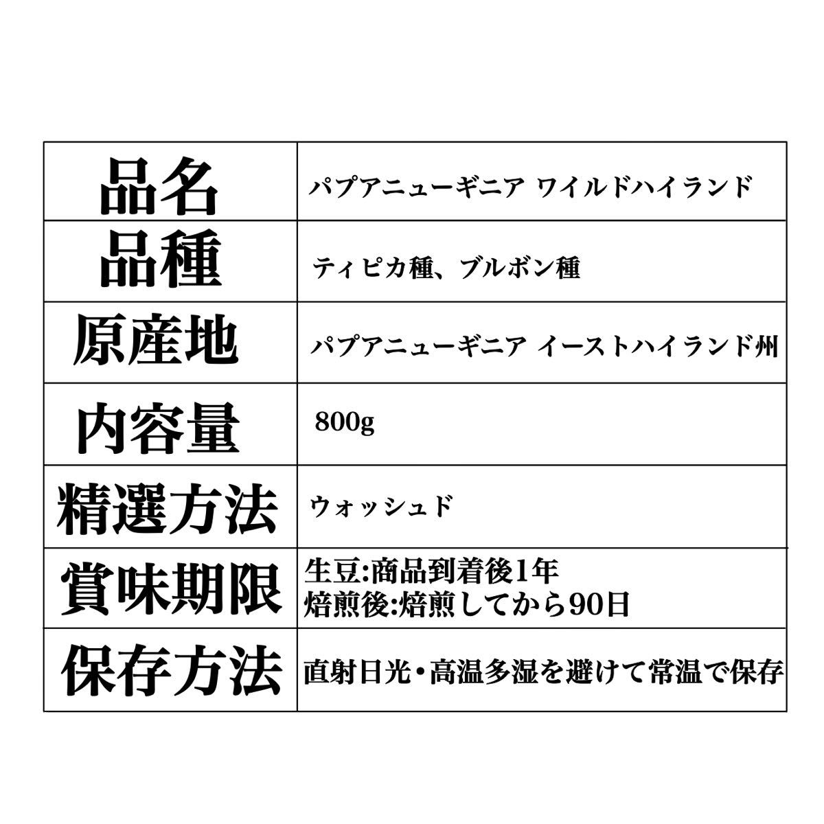 生豆 800g パプアニューギニア ワイルドハイランド スペシャリティ コーヒー 珈琲 コーヒー豆 珈琲豆