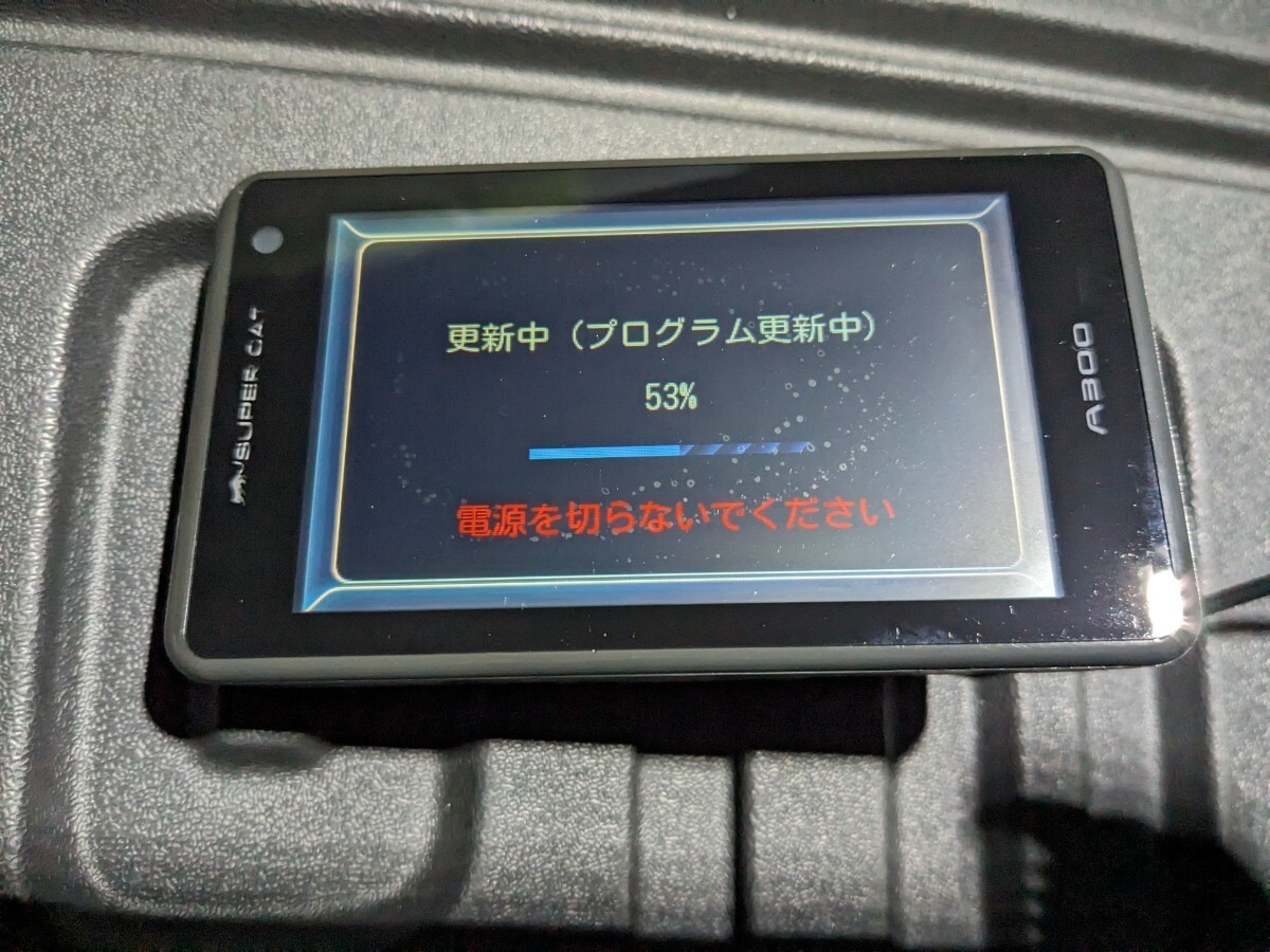 ユピテル yupiteru GWR スーパーキャット レーダー レーダー探知機 GPSレーダー バイク オービス ジャンク A300 訳ありの画像3