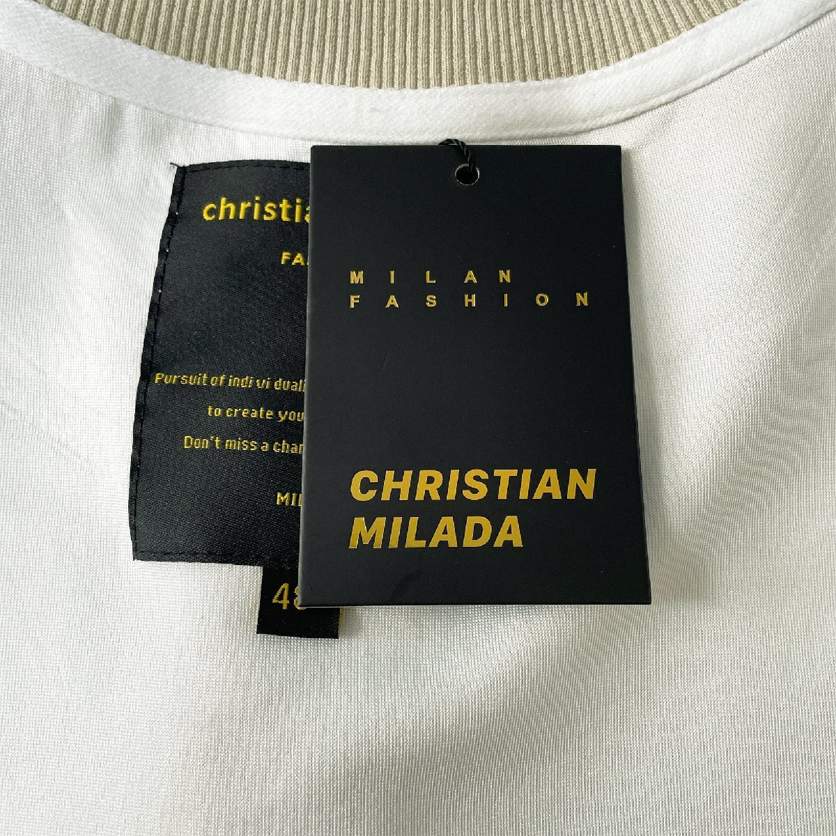 定価4万★christian milada・ミラノ発・トレーナー★上質 綿100％ スウェット スプラッシュインク ゆったり ストリート ユニセックス XL/50_画像8