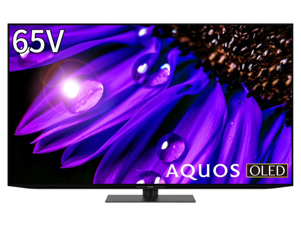 シャープ AQUOS OLED 4T-C65EQ1 [65インチ] 展示美品1年保証（即決で5年保証）AI高画質＆前向きサウンドが特徴の4K有機ELテレビ WGの画像1