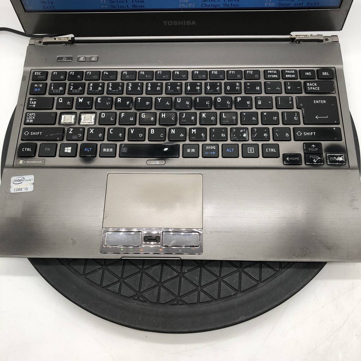 【BIOS起動】ジャンク 東芝 dynabook R632 CPU Core i5 3437U メモリ2GB SSD128GB OSなし 中古 PC ノートパソコン 基盤 部品 5_画像3