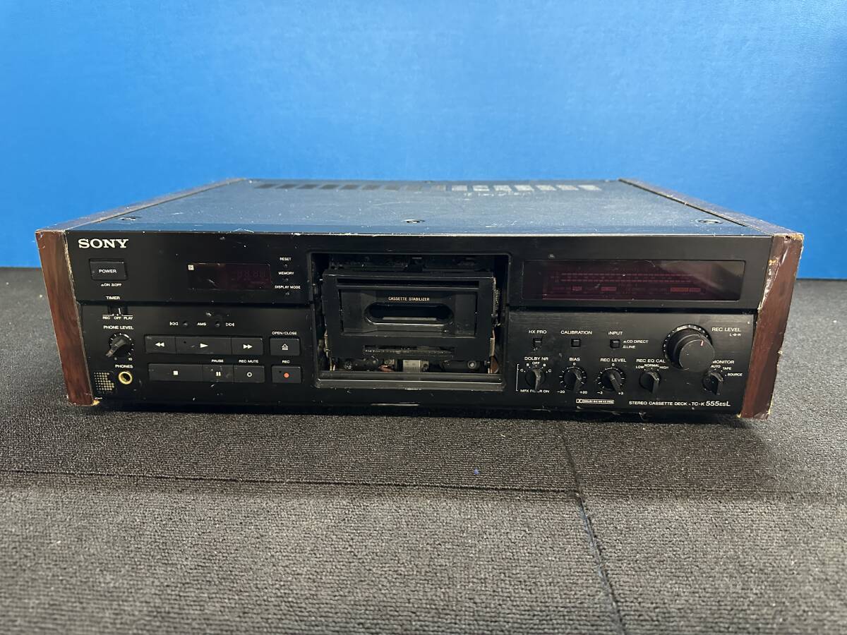 SONY　ソニー　TC-K555ESL　カセットデッキ　状態悪い　未チェック　ジャンク品_画像1