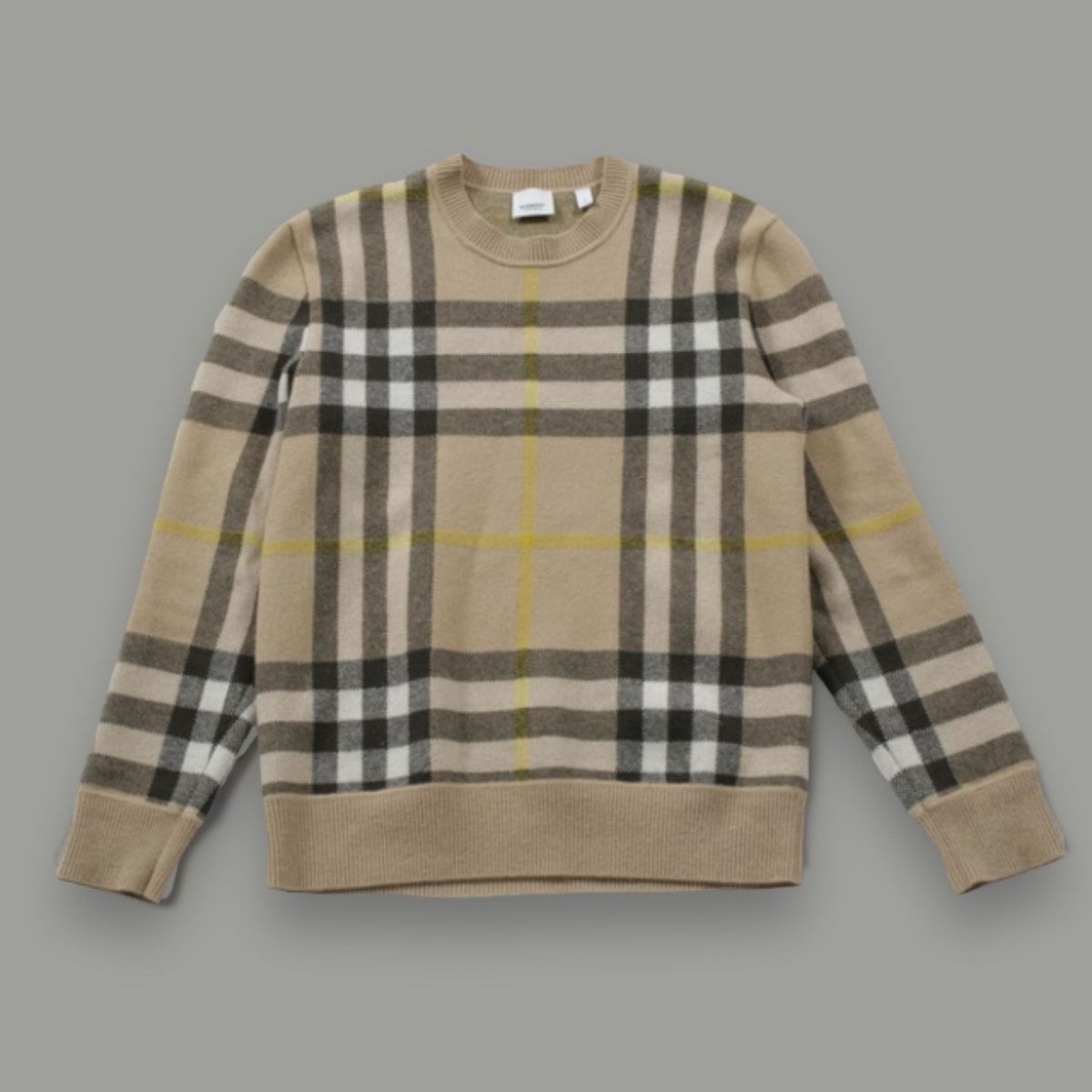 Burberry バーバリー チェック カシミヤ セーター ニット ジャガード_画像1