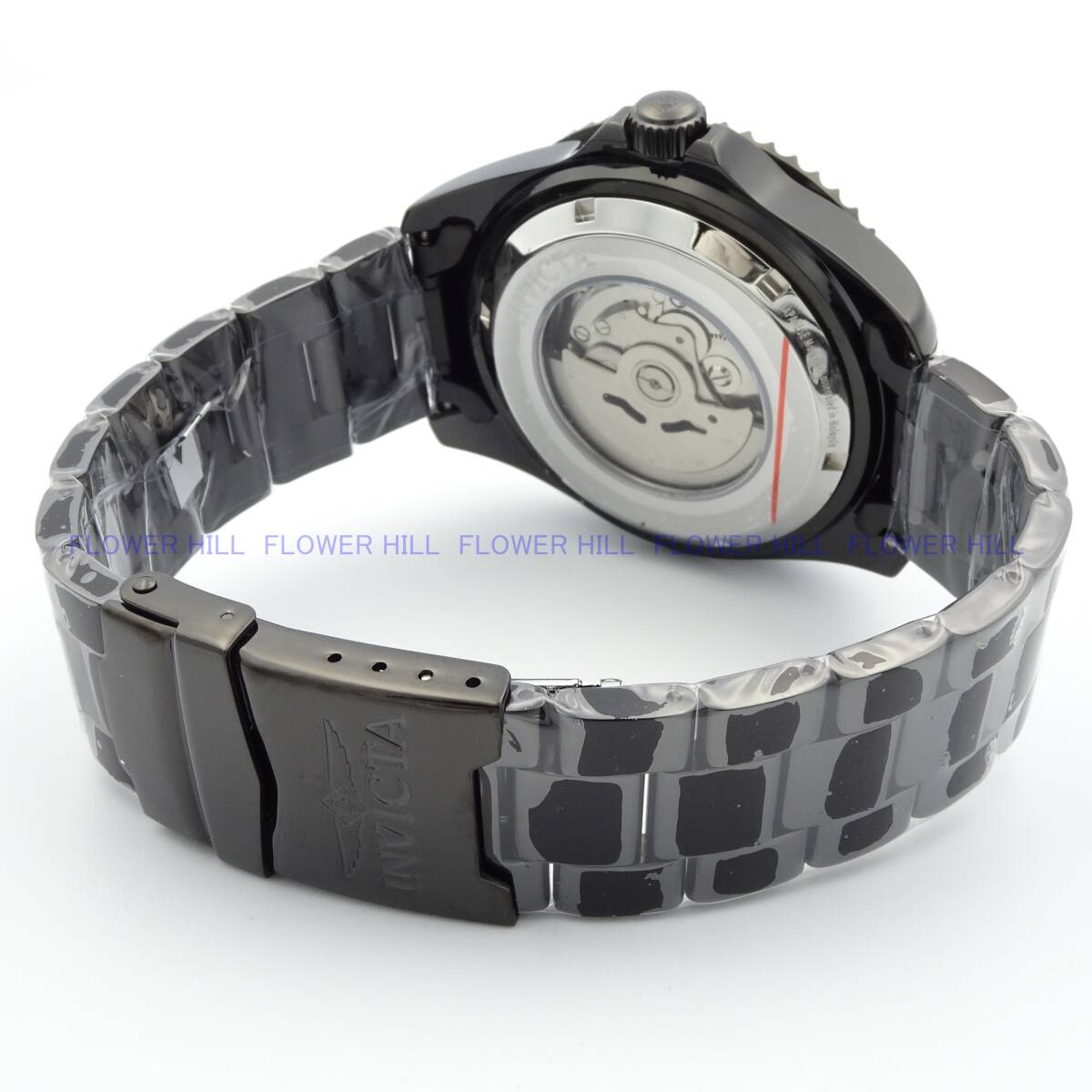 【新品・送料無料】インビクタ INVICTA 腕時計 メンズ 自動巻き ブラック シンプルの極み PRO DIVER 35040 メタルバンド 裏スケルトン_画像6