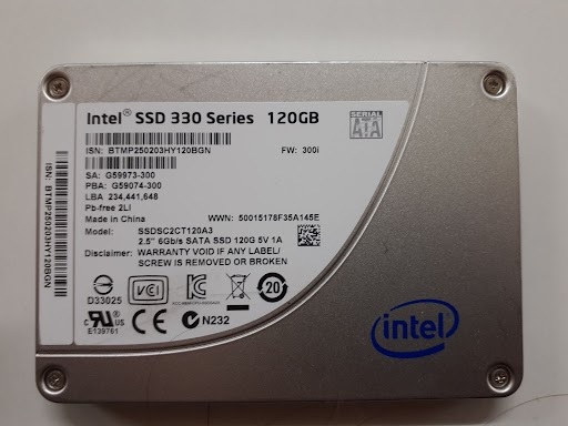 L0316-03　2.5インチSSD　Intel　SSDSC2CT120A3　120GB_画像1