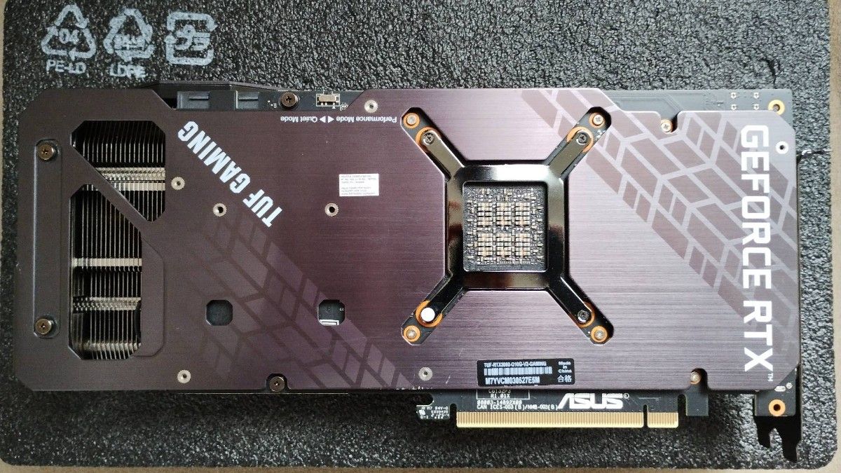 [動作品] ASUS TUF Gaming GeForce RTX 3080 10GB GDDR6X OC (LHR)