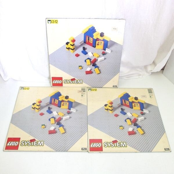 LEGO SYSTEM 基礎板 813 グリーン 627 ブルー 628 グレー 計12枚まとめ レゴ ブロック/100サイズ_画像2