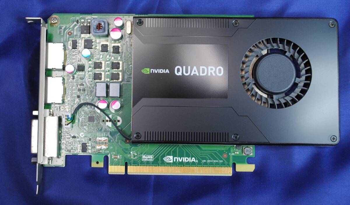 【送料無料】 NVIDIA Quadro K2200 4GB GDDR5 DVI、DisplayPort×2 ビデオカード ボード グラボ グラフィック デザイン 画像編集【動作品】_画像1