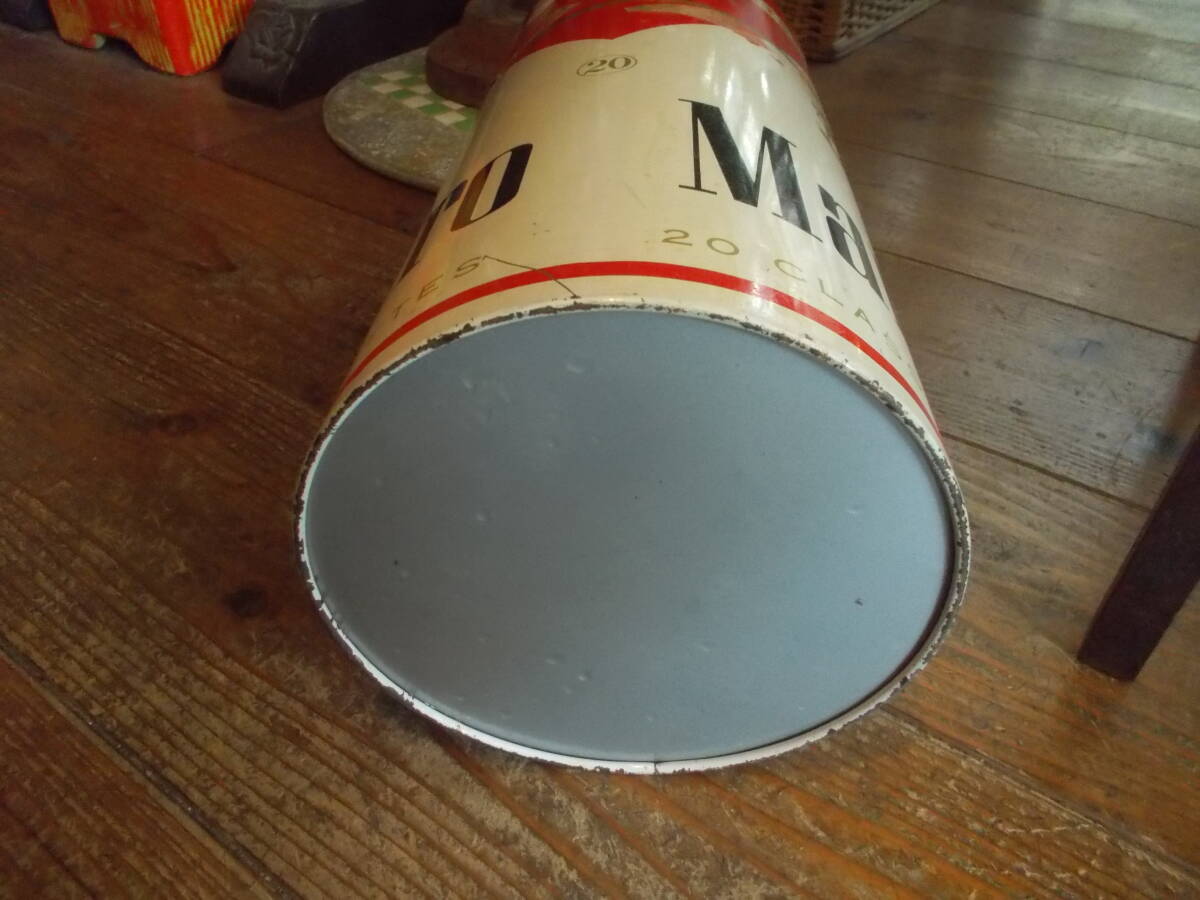 昭和レトロ Marlboro マルボロ スチール缶 ダストボックス ブリキ製ゴミ箱 傘立 当時物_画像7