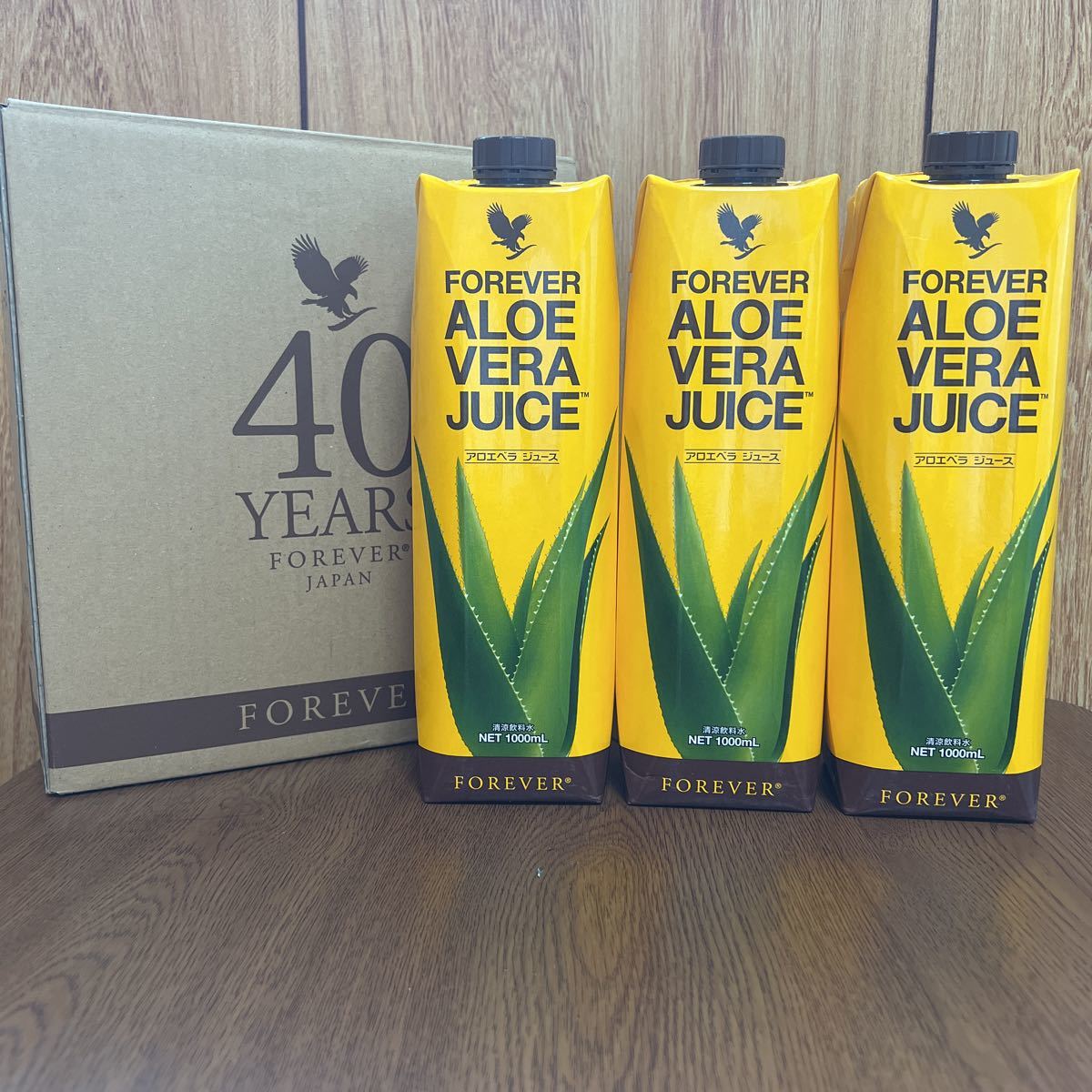 [ new goods * including carriage ] four ever aloe vera juice 1L×3 pcs insertion best-before date :2025.07.28 FOREVER