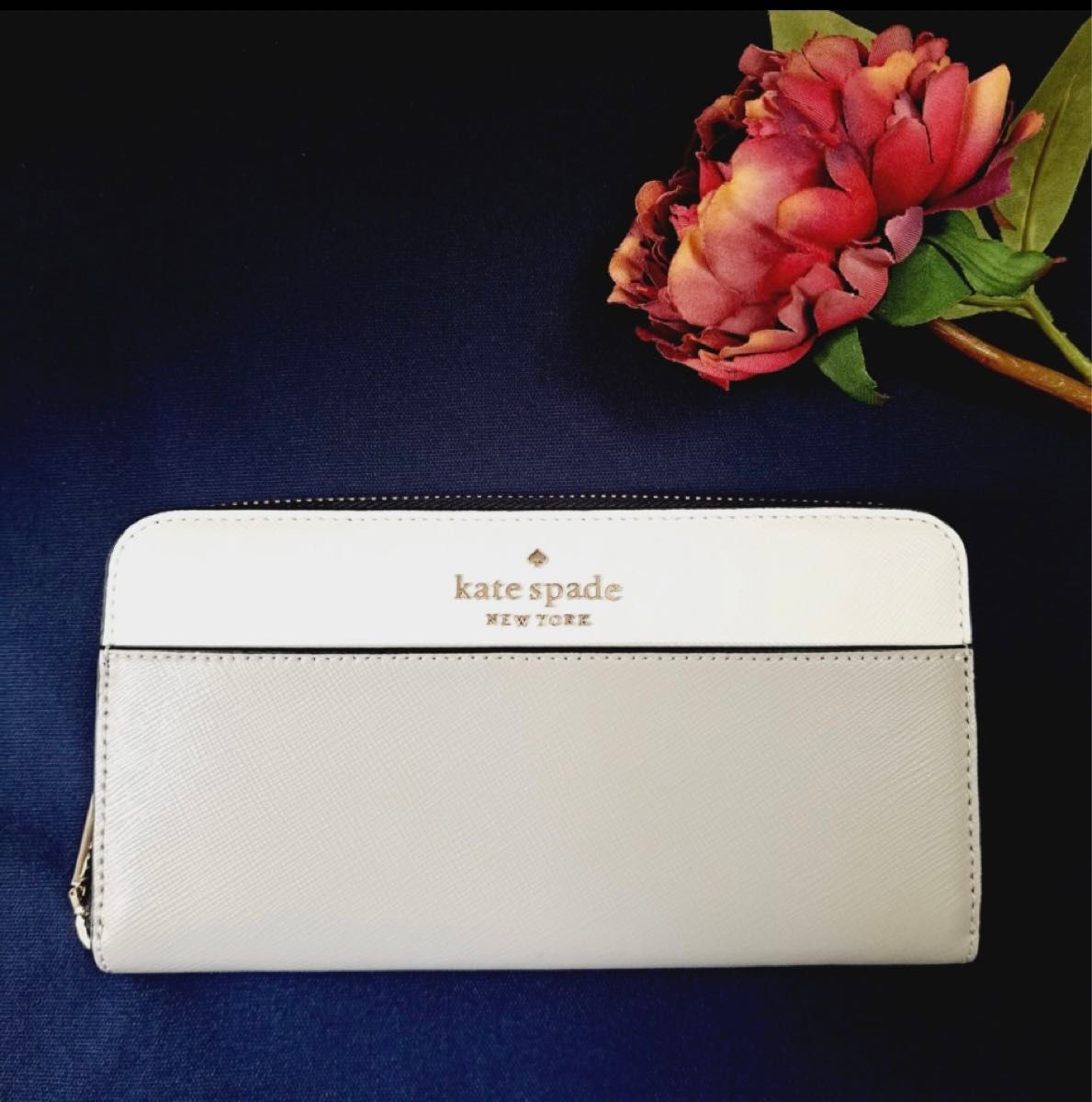 【KS-007】kate spade new york ケイトスペード ラウンドファスナー 長財布 ブランド  WLR00120