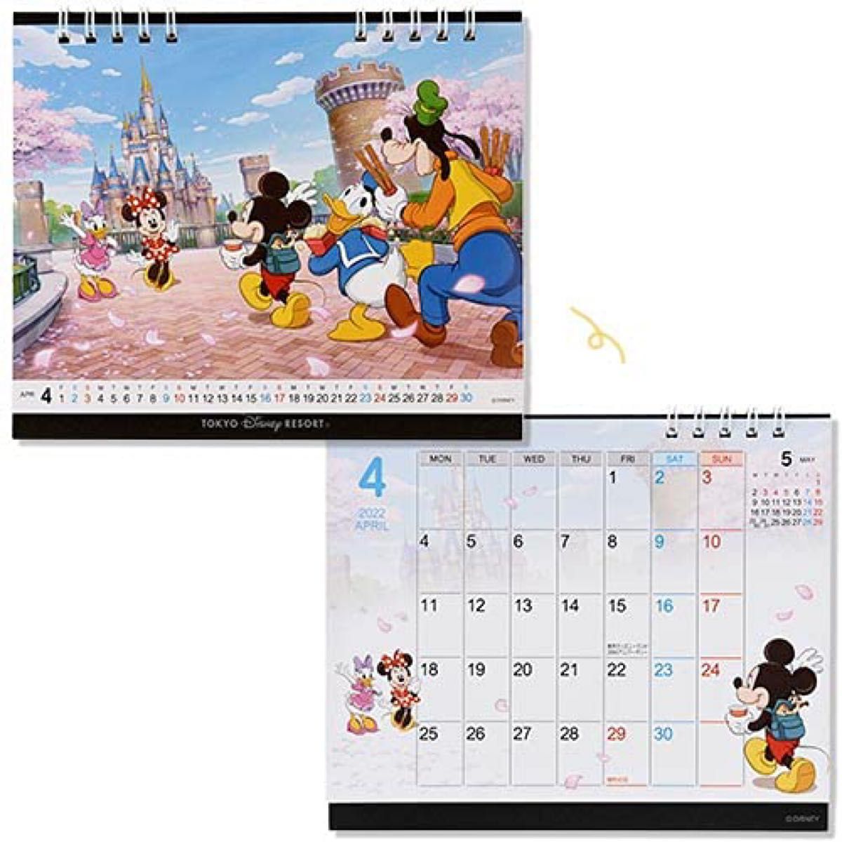 2個セット ミッキー&フレンズ 卓上カレンダー 2022年 東京 2個セット ミッキー&フレンズ 卓上カレンダー 2022年 東京