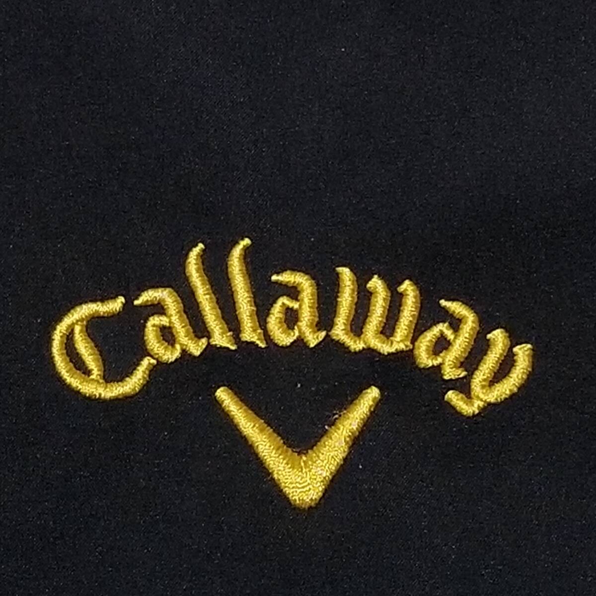 【BIGサイズ】◎ Callaway キャロウェイ/ 半袖 ワンポイント刺繍ロゴ ハーフジップ ナイロン ウィンドジャケット SIZE： LL ブラックの画像6