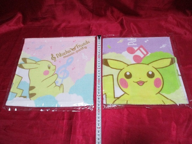 【　送料無料　】　ポケットモンスターXY　Pikachu and Friendsくじ music party　G賞　カラフルデザインタオル　ピカチュウ　タオル_画像1