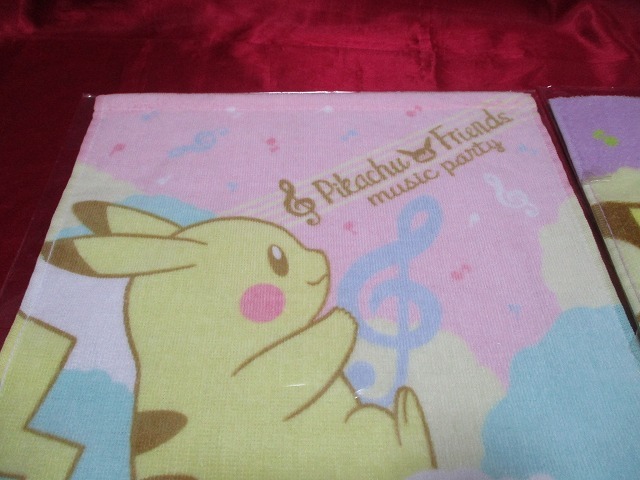 【　送料無料　】　ポケットモンスターXY　Pikachu and Friendsくじ music party　G賞　カラフルデザインタオル　ピカチュウ　タオル_画像4