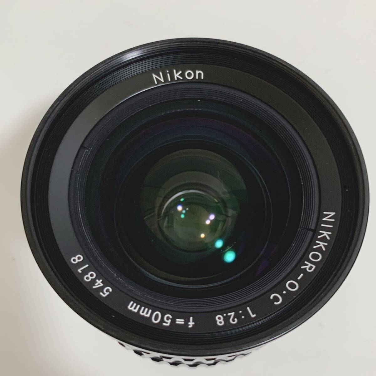 ニコン Nikon NIKKOR-OC 1:2.8 f=50mm 一眼レフカメラレンズ 美品 /PENTAX ペンタックス PH-SA 77mm レンズフード セット_画像3