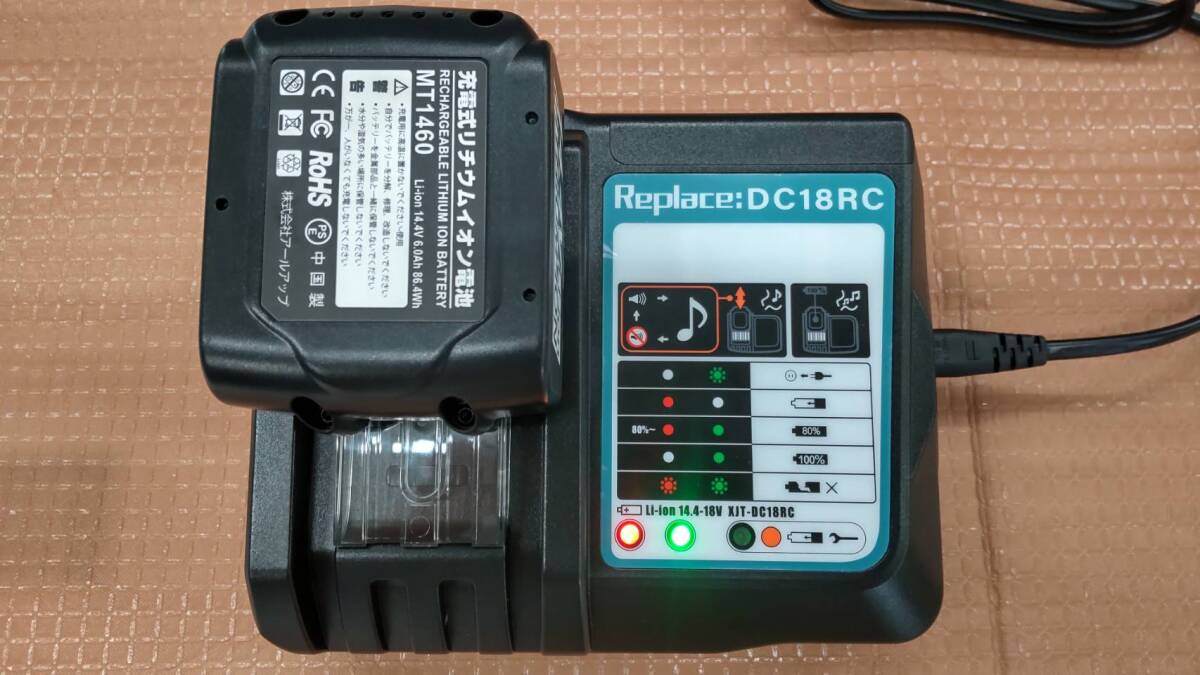 0603k0506 REPLACE リチウム電池充電器DC18RC XJT- DC18RF 互換バッテリー MT1460 14.4V_画像7