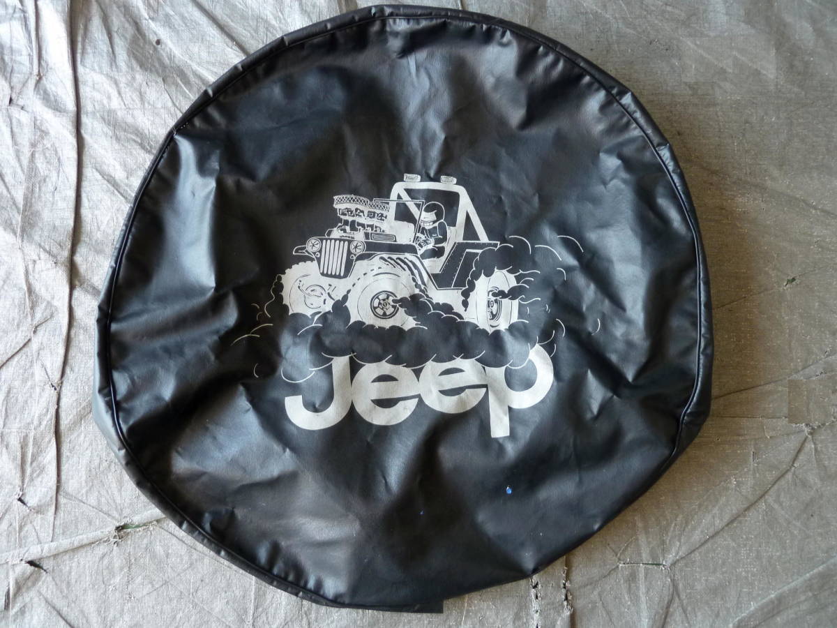 ●●2306-27L Jeep ジープ 布製 スペアタイヤカバー 背面タイヤカバー_画像1