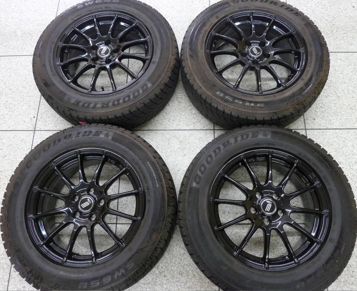 ●●2403-97LL LYZER 7J 17in +38 PCD114.3 GOOD RIDE SW658 225/65R17 4本set 美品！ CX-5 CX-8 ハリアー RAV4 NX エクストレイルの画像1