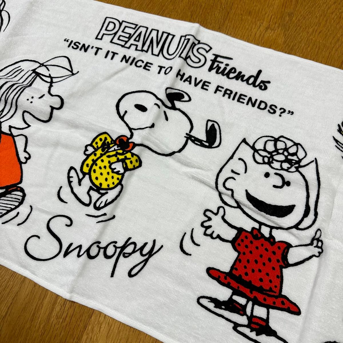 SNOOPYスヌーピーPEANUTSピーナッツ新品非売品フェイスタオルハンドタオルタオルハンカチポイントクーポン消化