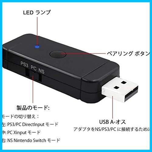 JZW-Shop コントローラー変換アダプター PS4/PS5/スイッチ/XboxOne S X/WiiU/Joy-Con/Pro コントローラー向け 変換コンバーター_画像2
