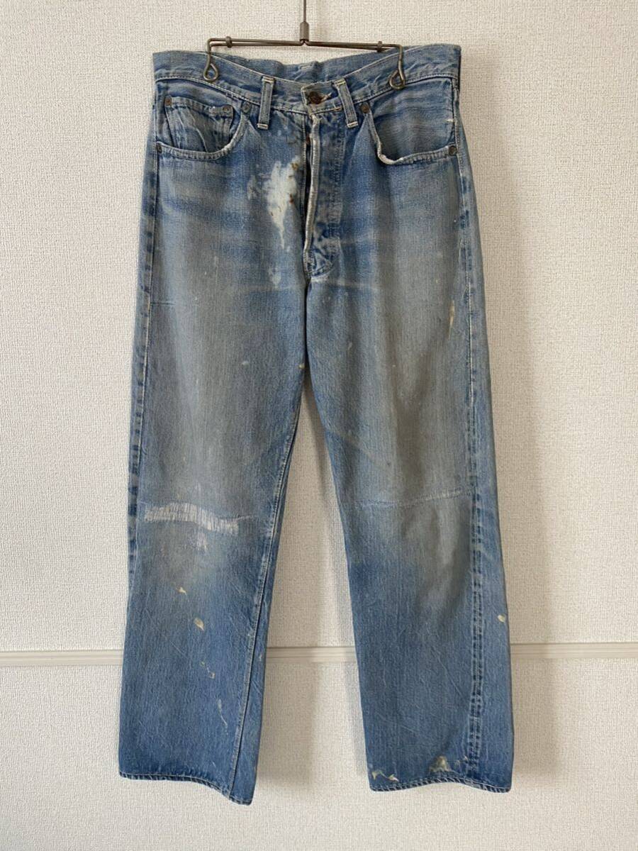 ビンテージ ヴィンテージ オリジナル リーバイス levis 50s 革パッチ 501xx ニルバーナ 506xx 507xx 557xx 47モデル BIGE USA製 の画像1