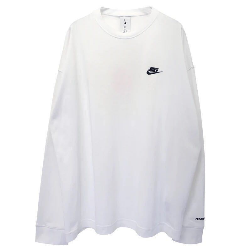 ★送料無料★【新品】S PEACEMINUSONE PMO x NIKE LS Tee White ピースマイナスワン ピーエムオー x ナイキ LS Tシャツ ホワイト ロンT 白の画像2