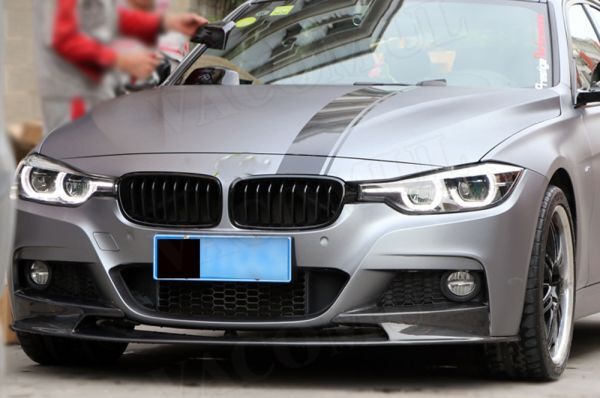 【送料無料】 フロントバンパー リップスポイラー リアルカーボン MPスタイル BMW F30 F31 3シリーズ Mスポーツ 2012-2019 フロント リップ_画像4