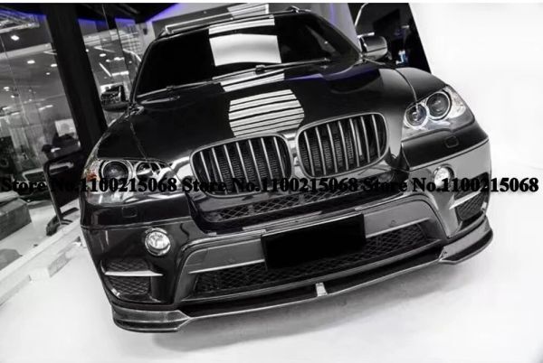 【送料無料】 フロントバンパー リップスポイラー ブラック BMW X5 E70 2011-2013 フロント リップ スポイラー_画像3