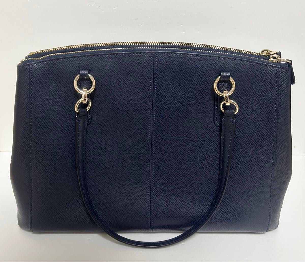 極美品 COACH LTH TATUM レザー テータムクーパー キャリーオール コーチ ショルダーバッグ 2way ネイビー