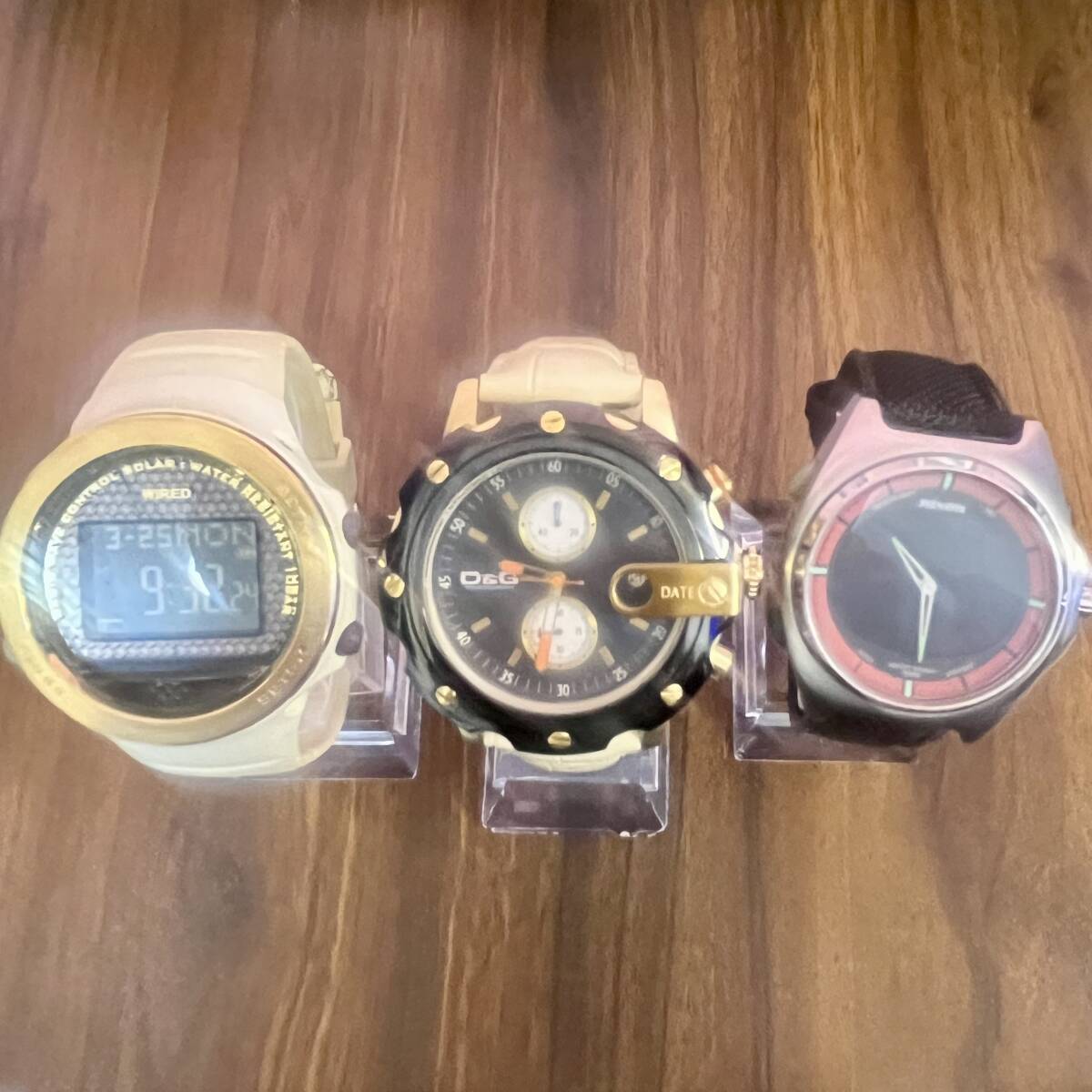 ★SEIKO セイコー WIRED 360-DAAD SOLAR RADIO WAVE / D&G DOLCE&GABBANA TIME / NIXON Super Hero 腕時計【動作確認済】 _画像1