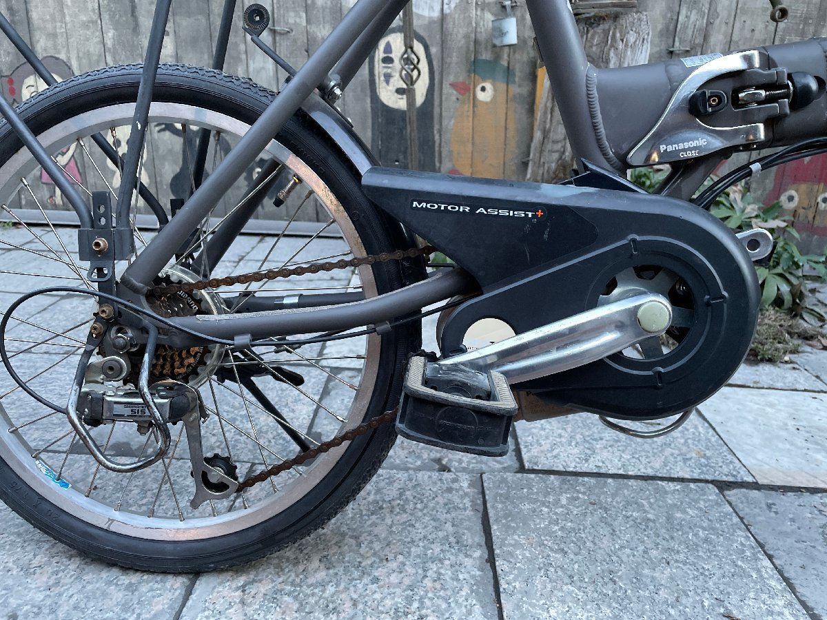 [1379][ service completed / normal. bicycle as ... ][ folding electric assist ] Panasonic OFF TIME charger * battery * key less pickup limitation / shipping un- possible 