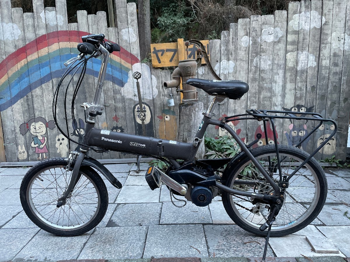 [1379][ service completed / normal. bicycle as ... ][ folding electric assist ] Panasonic OFF TIME charger * battery * key less pickup limitation / shipping un- possible 