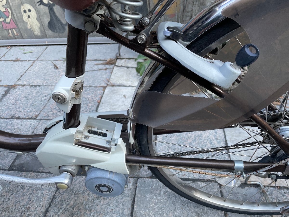 【1389】【未整備/普通の自転車として乗れます】『電動アシスト』パナソニック ViVi DX 充電器・バッテリー無 鍵1本有 引取限定/発送不可の画像10