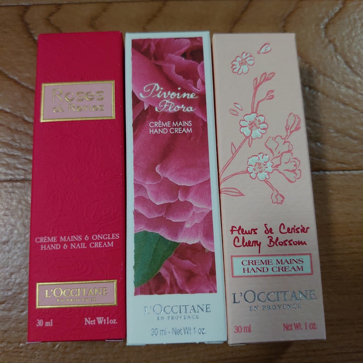 ロクシタン L'OCCITANE ハンドクリーム 30ml ローズ チェリーブロッサム ピオニーフェアリー_画像4