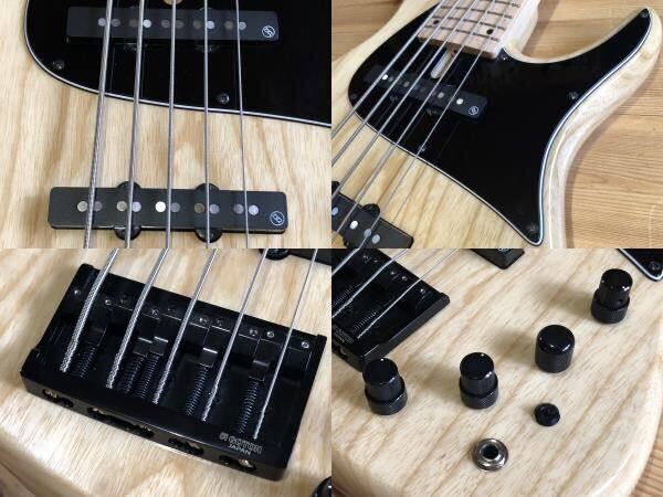 希少 Fodera NYC Empire 5 Strings 70FH/24 Natural フォデラ エンパイア 5弦 ベース アッシュ メイプル ナチュラル bass ジャズベース_画像6