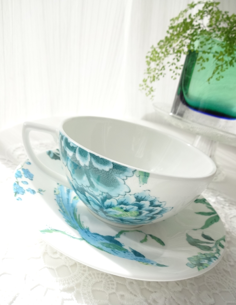 英国 ◆ WEDGWOOD カップ＆ソーサー ボタニカル ジャスパーコンラン フラワー 花 陶器 食器 スープ コーヒー ティーカップ イギリス 新品_画像4