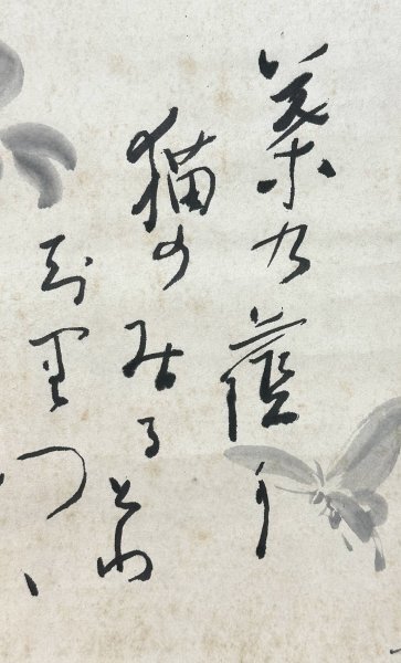 【真作】池上秀畝「牡丹 画賛」掛軸 紙本 書 花図 明治-昭和時代前期の日本画家 ｐ032133_画像7