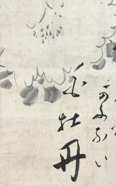 【真作】池上秀畝「牡丹 画賛」掛軸 紙本 書 花図 明治-昭和時代前期の日本画家 ｐ032133_画像10