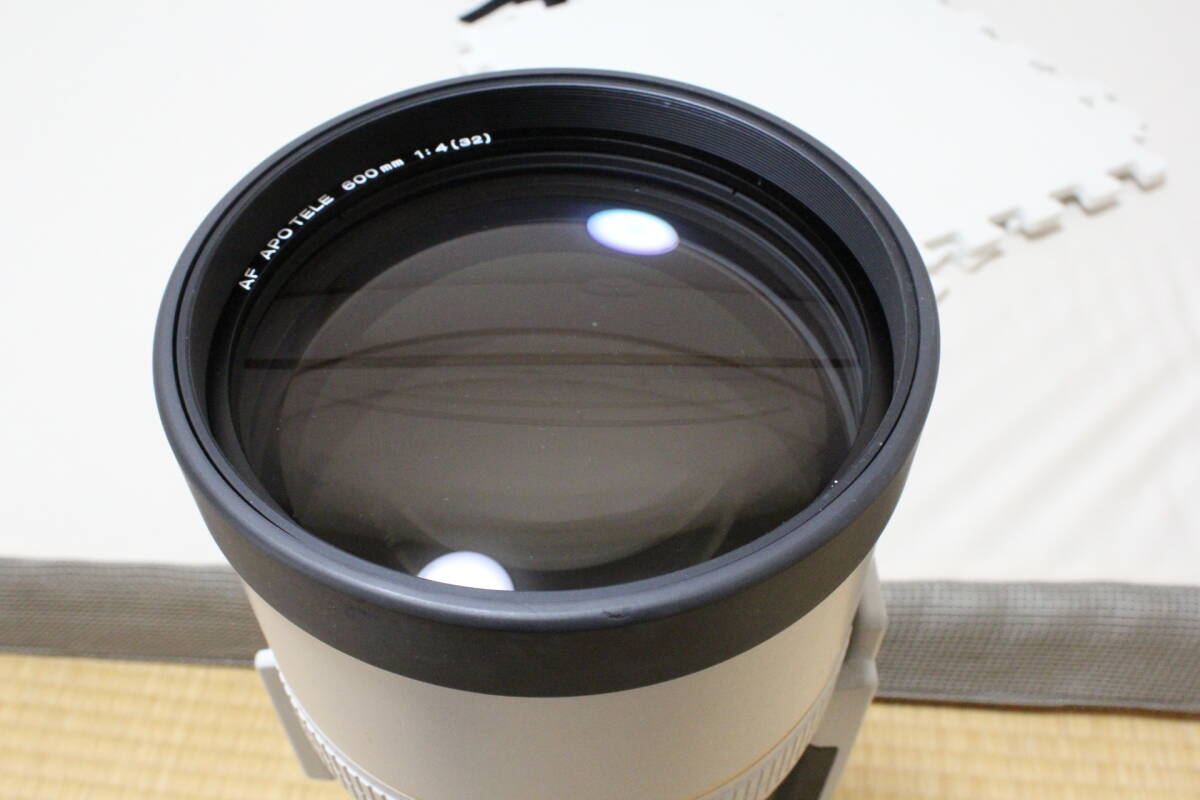 【コレクター放出品 ドロップフィルター カラー フィルター キャップ欠品 ジャンク】ミノルタ AF APO TELE 600mm F4（32）ハードケース付_画像4