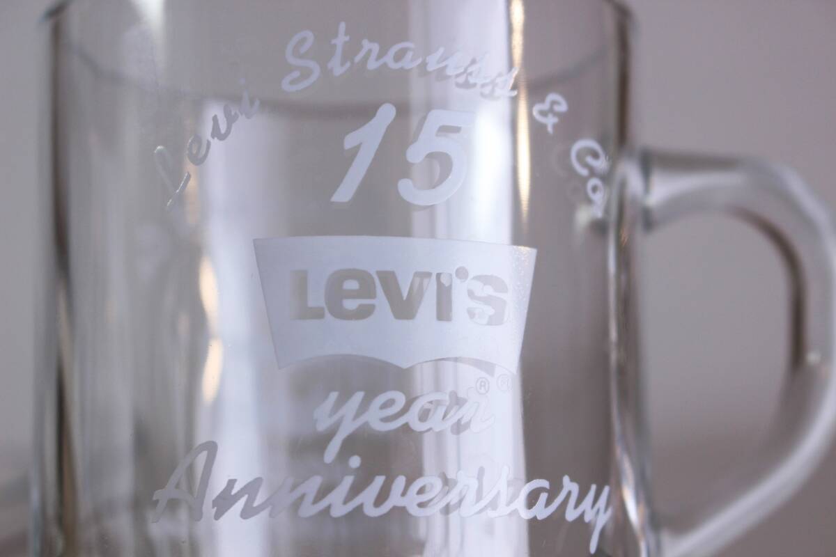 【送料無料】美品! 2個セット LEVI’S リーバイス グラス マグカップ 15周年記念 マグ luminarc ウィスキーグラス タンブラー ロックグラス_画像4