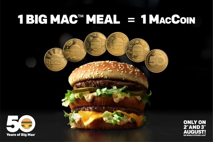 【送料無料】新品 未使用 * 2000年代 テクノロジー マクドナルド BigMacコイン ビックマックコイン 2018年 McDonald's ビッグマック 50周年_画像5
