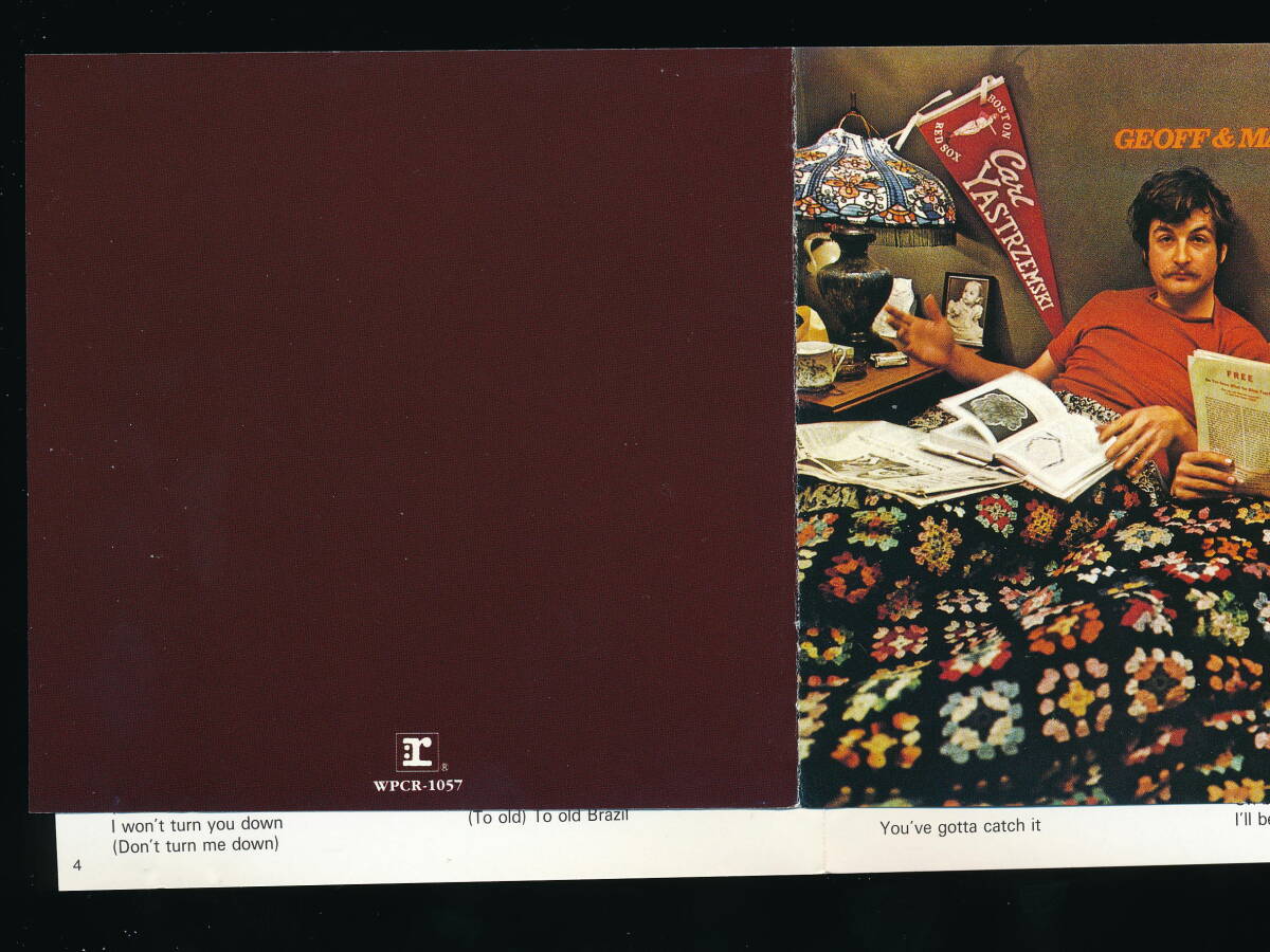 ☆GEOFF & MARIA MULDAUR☆POTTERY PIE☆1997年帯付日本盤☆REPRISE / WEA JAPAN WPCR-1057☆HOT PRICE 1800☆の画像6