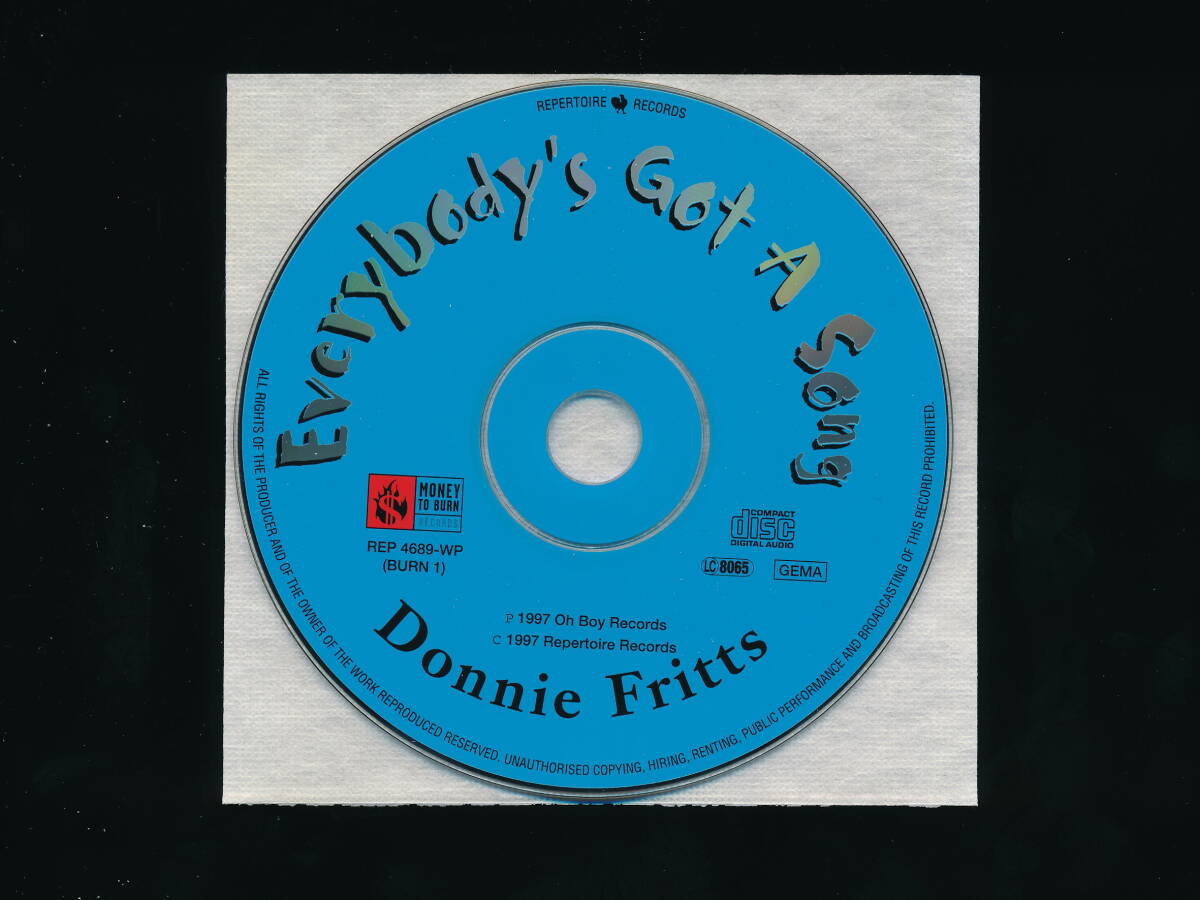 ☆DONNIE FRITTS☆EVERYBODY'S GOT A SONG☆1998年日本流通仕様盤☆VIVID VSCD-1424(I)（OH BOY / REPERTOIRE REP 4689-WP(Burn1)）☆_画像4