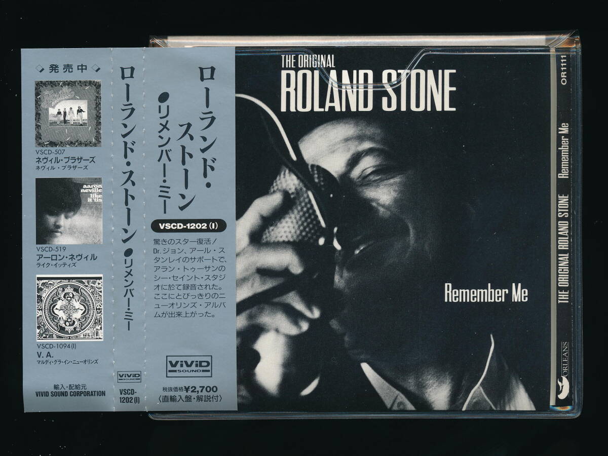 ☆THE ORIGINAL ROLAND STONE☆REMEMBER ME☆1993年帯付日本流通仕様☆VIVID VSCD-1202(I) (ORLEANS RECORDS OR1111)☆DR.JOHN☆_画像1