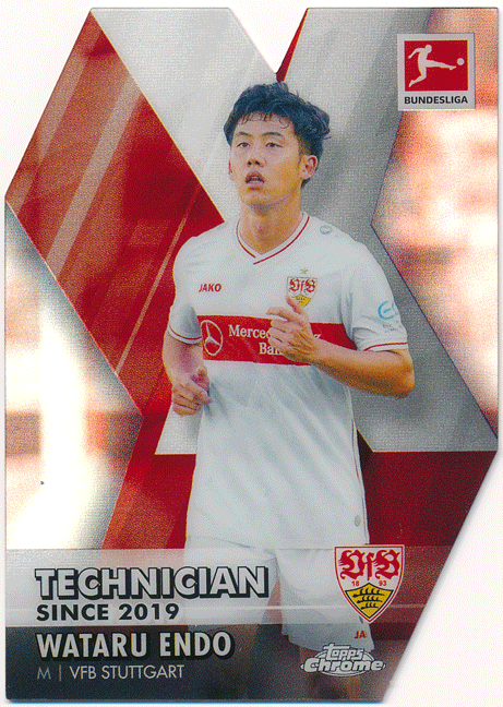 遠藤航 2020-21 Topps Chrome Bundesliga Decade of Dominance Die-Cut Refractor リフラクター Wataru Endo_画像1