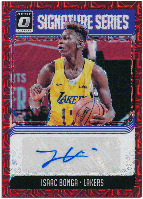 Isaac Bonga NBA 2018-19 Panini Donruss Optic Choice RC Rookie Signature Series Auto ルーキープリズムオート アイザック・ボンガ_画像1