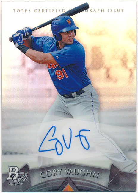 ☆ Cory Vaughn MLB 2014 Bowman Platinum Refractor Signature Auto 直筆サイン リフラクターオート コーリー・ボーンの画像1