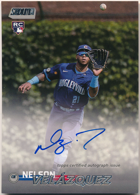 Nelson Velazquez MLB 2023 Topps Stadium Club RC Rookie Signature Auto 直筆サイン ルーキーオート ネルソン・ベラスケス_画像1