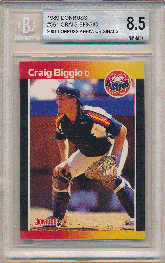 Craig Biggio MLB 1989 Donruss 2001 Donruss Anniversary Originals BGS 8.5クレイグ・ビジオの画像1